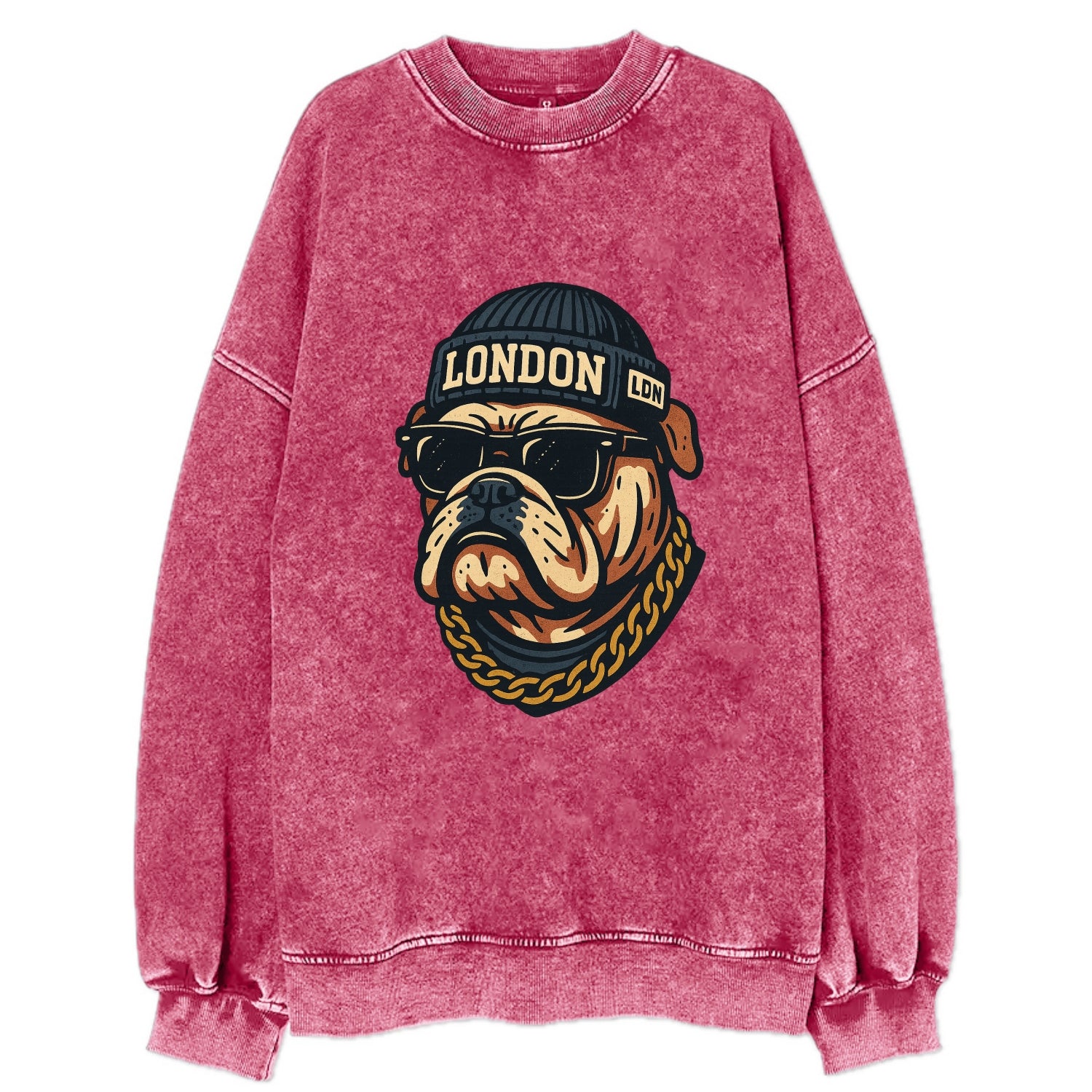 London Bulldog - Vintage Sweatshirt - Pink