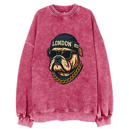 London Bulldog - Vintage Sweatshirt - Pink