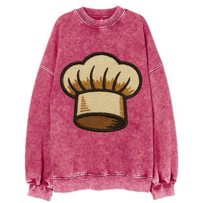 Chef Hat  - Vintage Sweatshirt - Pink