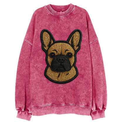 French Bulldog - Modern streetwear style - Vintage Sweatshirt - Pink