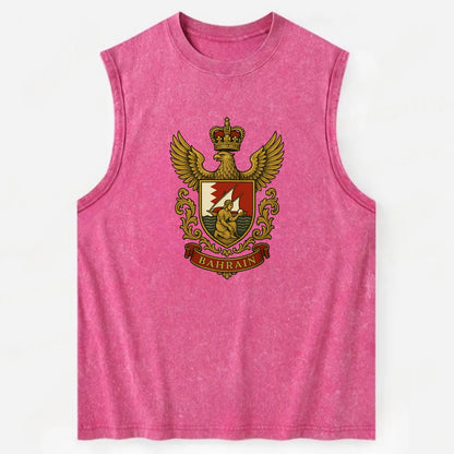 Bahrain Heritage Badge  - Vintage Washed Tank - Pink