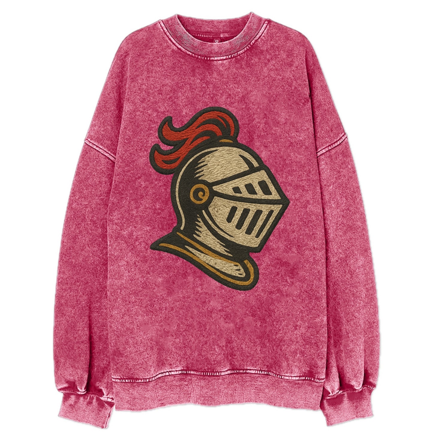Knight Helmet  - Vintage Sweatshirt - Pink