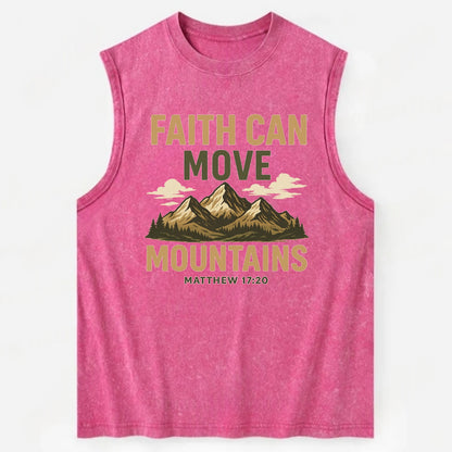 Matthew 17:20 Mountains - Vintage Washed Tank - Pink