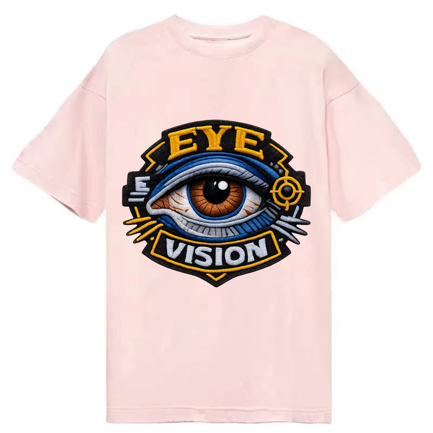 EYE VISION - anatomical eye in blue and brown , optometry - Classic T-shirt - Pink