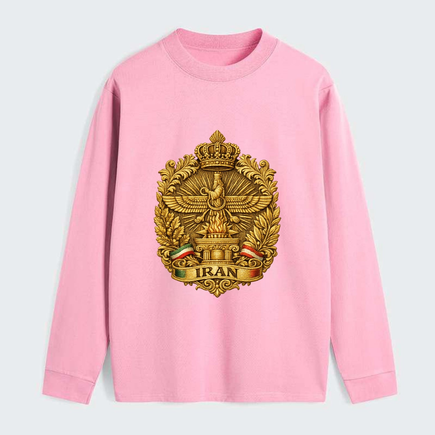 Iran Fire Temple Emblem - Classic Long Sleeve Shirt - Pink