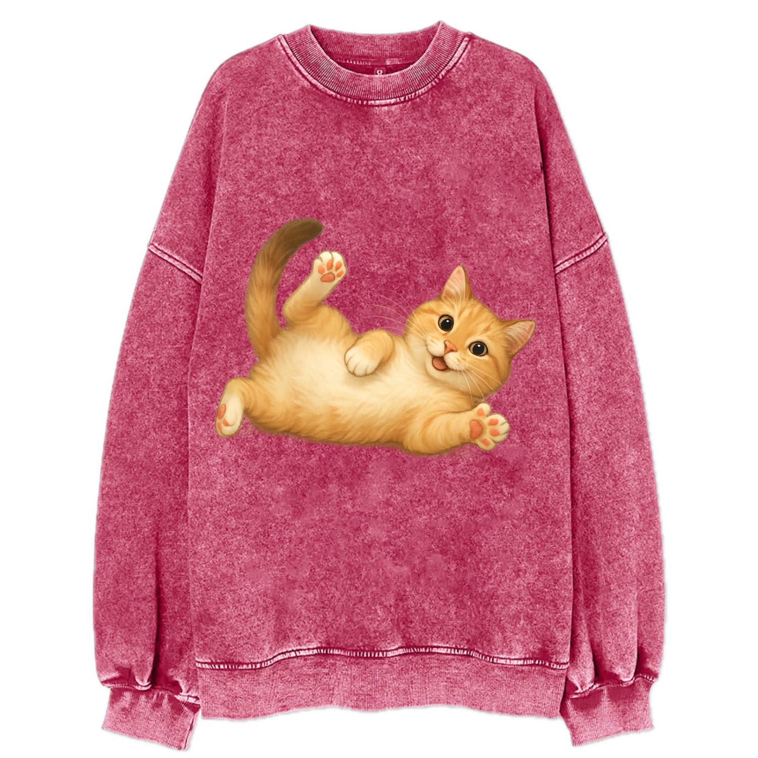Therapy Cat  - Vintage Sweatshirt - Pink