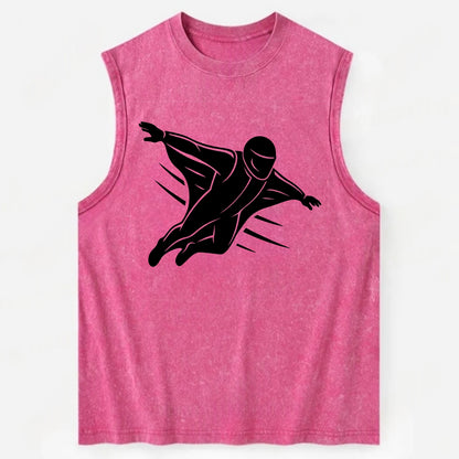 Wingsuit flyer gliding - Vintage Washed Tank - Pink