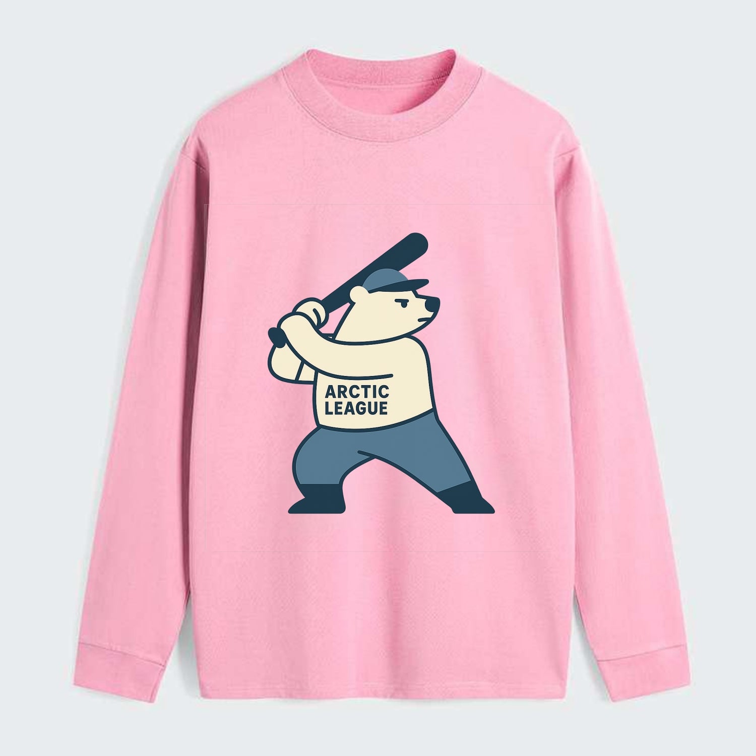 Polar Bear Baseball MVP - Classic Long Sleeve Shirt - Pink