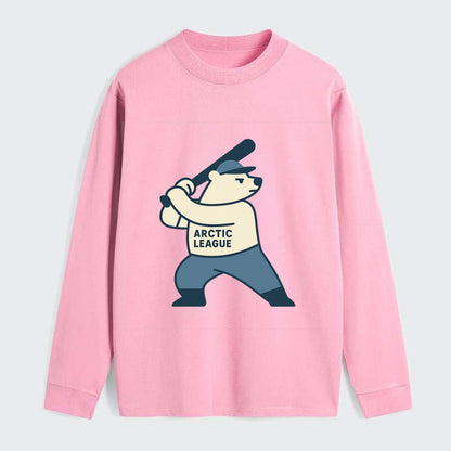Polar Bear Baseball MVP - Classic Long Sleeve Shirt - Pink