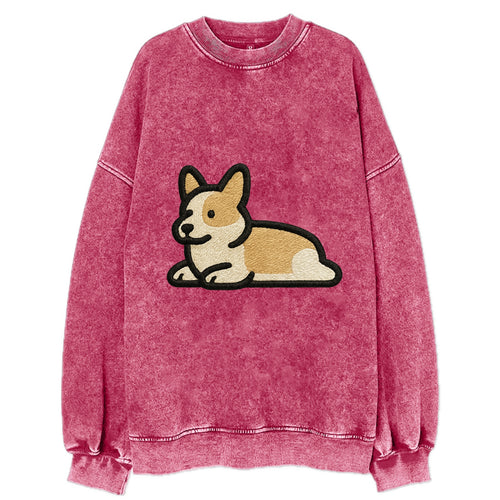 Corgi - Sploot lying position - Vintage Sweatshirt