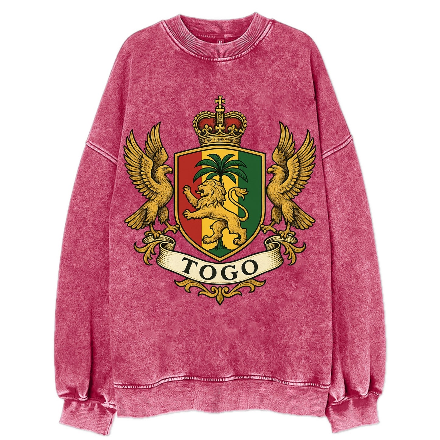Togo Heritage Badge  - Vintage Sweatshirt - Pink
