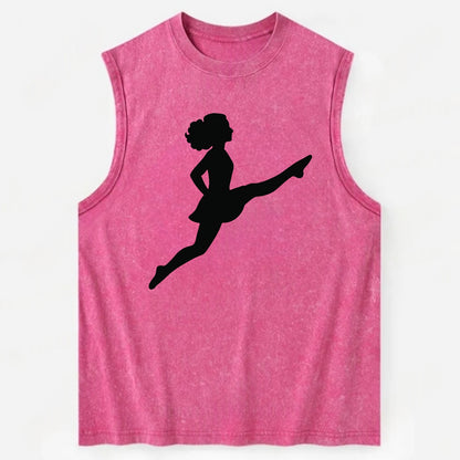Irish step dancer Riverdance leap - Vintage Washed Tank - Pink
