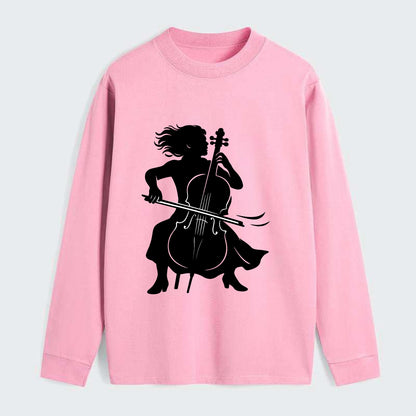 Cellist performing emotional solo - Classic Long Sleeve Shirt - Pink