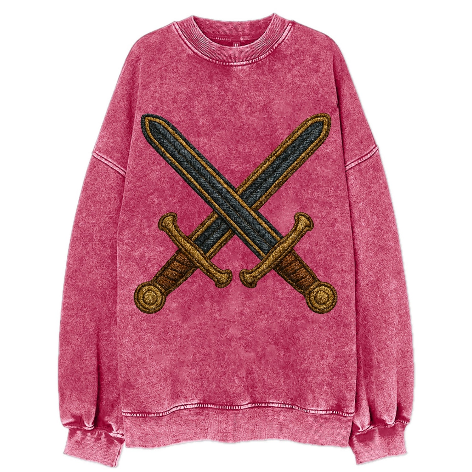 Crossed Swords  - Vintage Sweatshirt - Pink