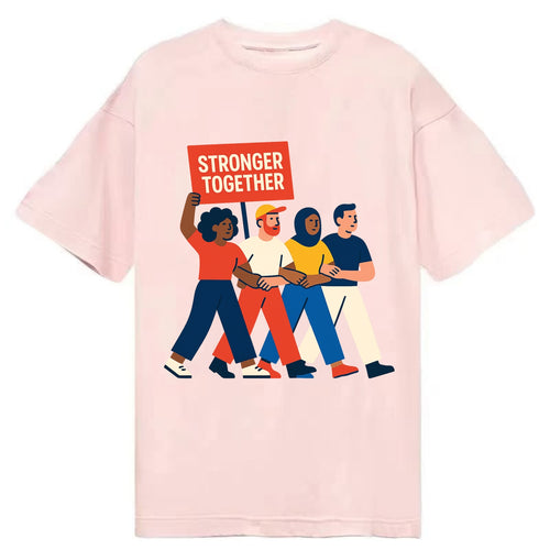 Peaceful protesters marching with linked arms - Stronger Together - solidarity - Classic T-shirt