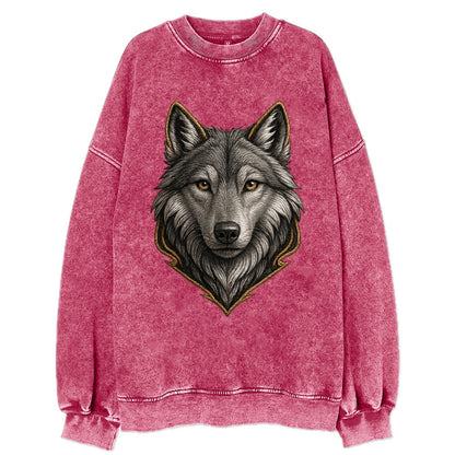 Wolf Totem  - Vintage Sweatshirt - Pink