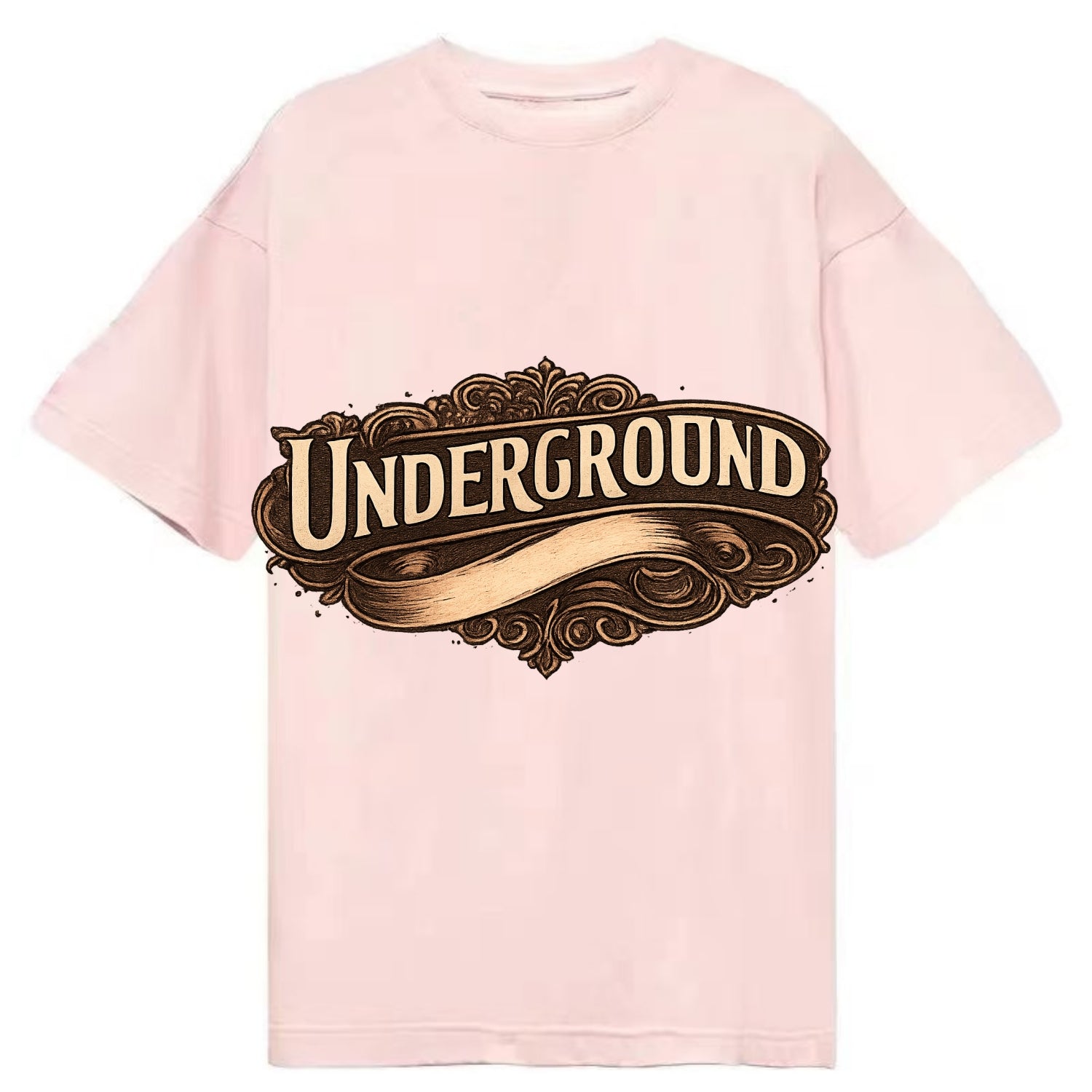 Bold typography design - "UNDERGROUND" - hidden scene, alternative - Classic T-shirt - Pink