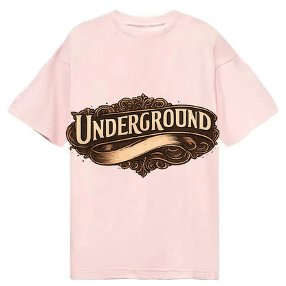 Bold typography design - "UNDERGROUND" - hidden scene, alternative - Classic T-shirt - Pink