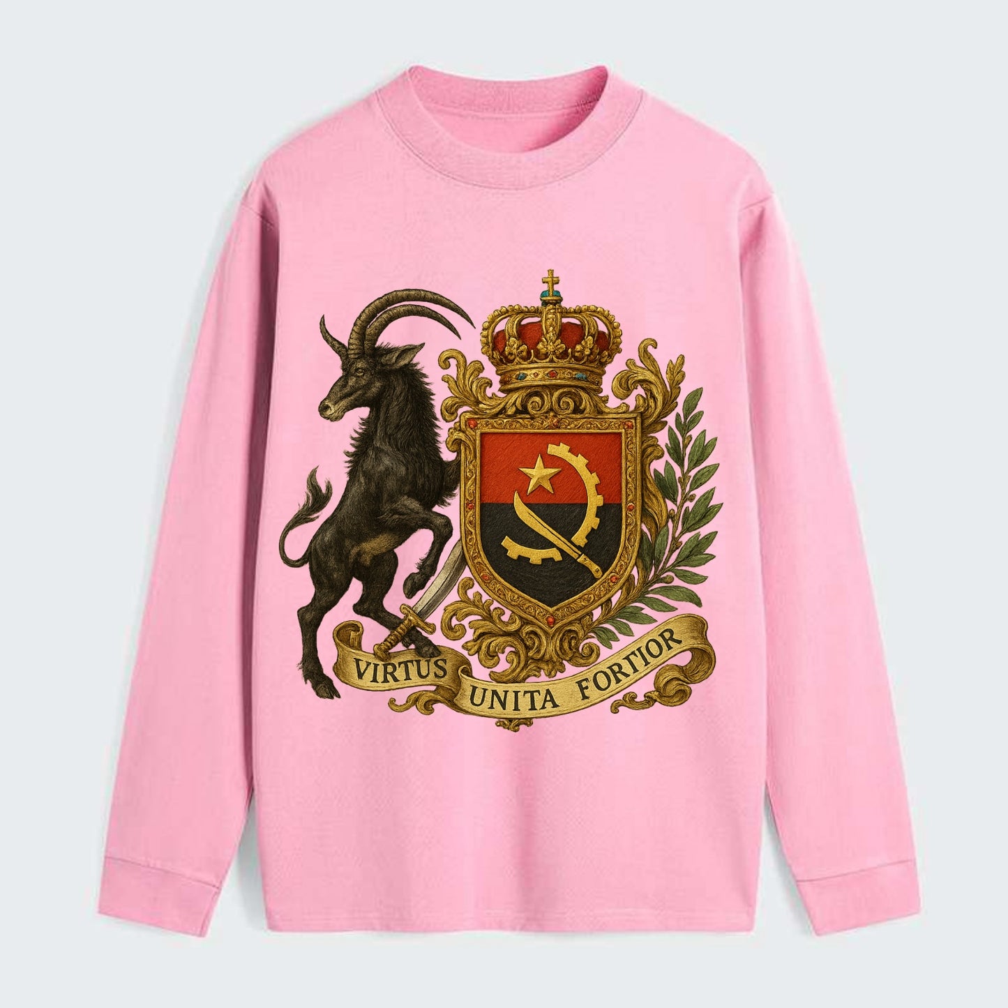Angola Giant Sable Emblem - Classic Long Sleeve Shirt - Pink