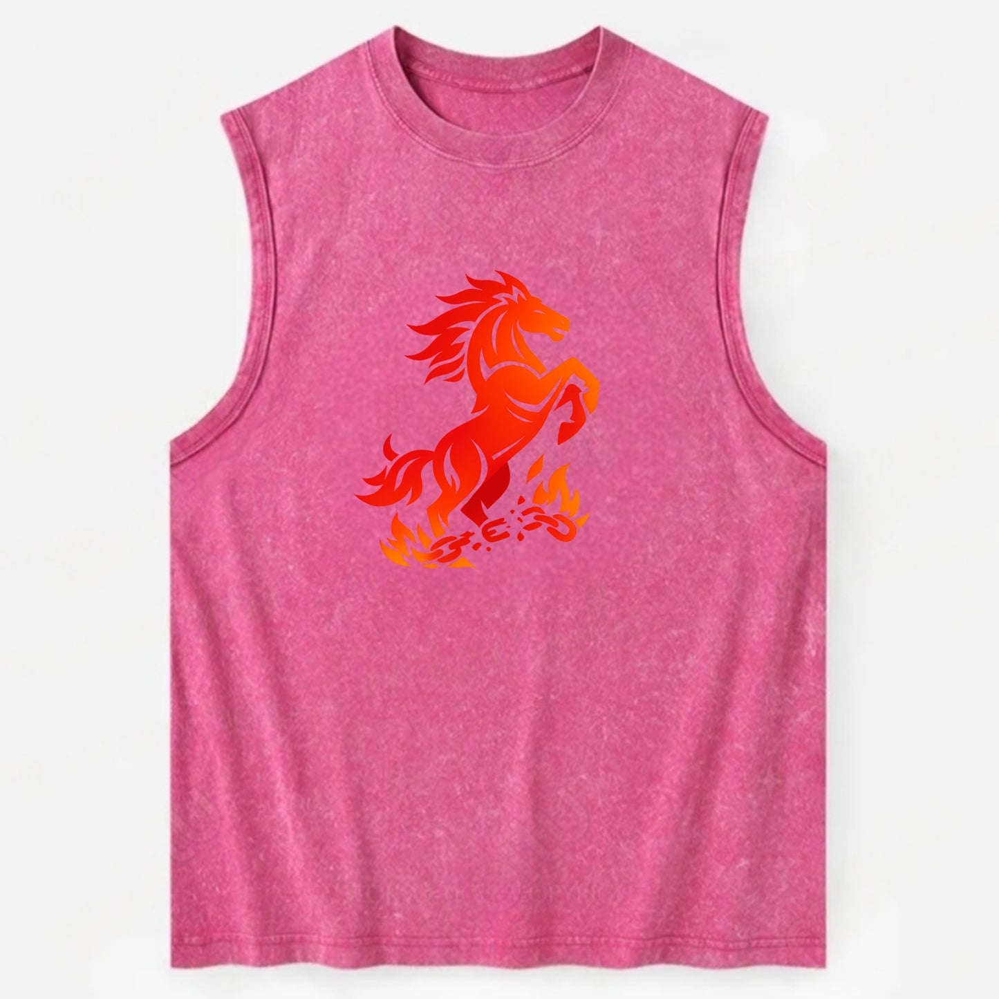 FREEDOM FLAMES | Wild horse breaking fire chains | Liberation | Barriers - Vintage Washed Tank - Pink