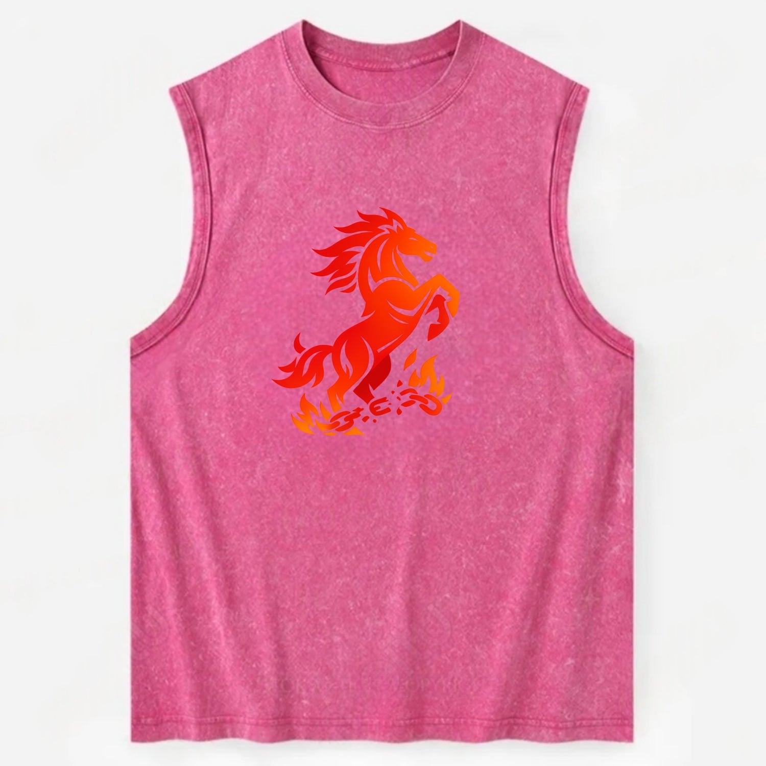 FREEDOM FLAMES | Wild horse breaking fire chains | Liberation | Barriers - Vintage Washed Tank - Pink