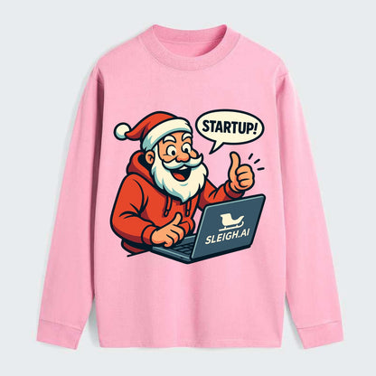 Santa Tech Startup CEO - Classic Long Sleeve Shirt - Pink