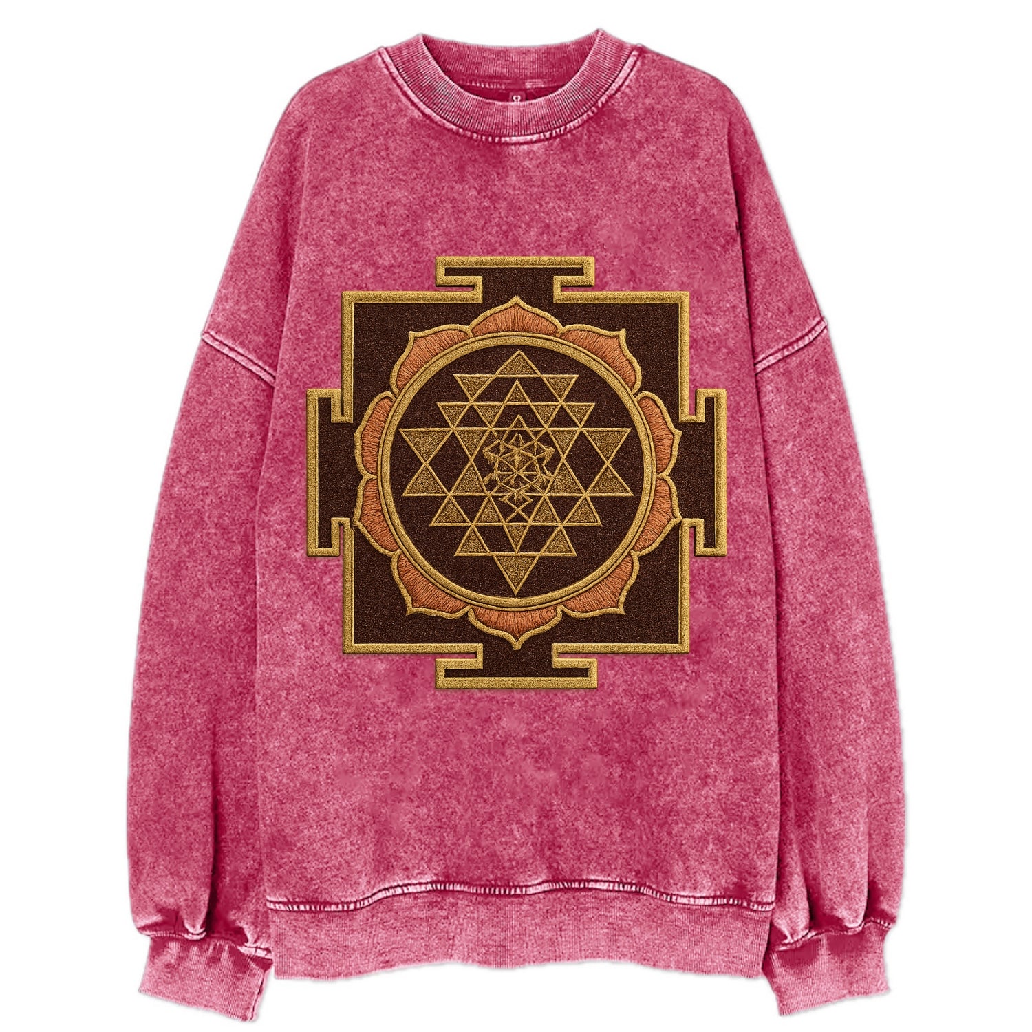 Sri Yantra  - Vintage Sweatshirt - Pink