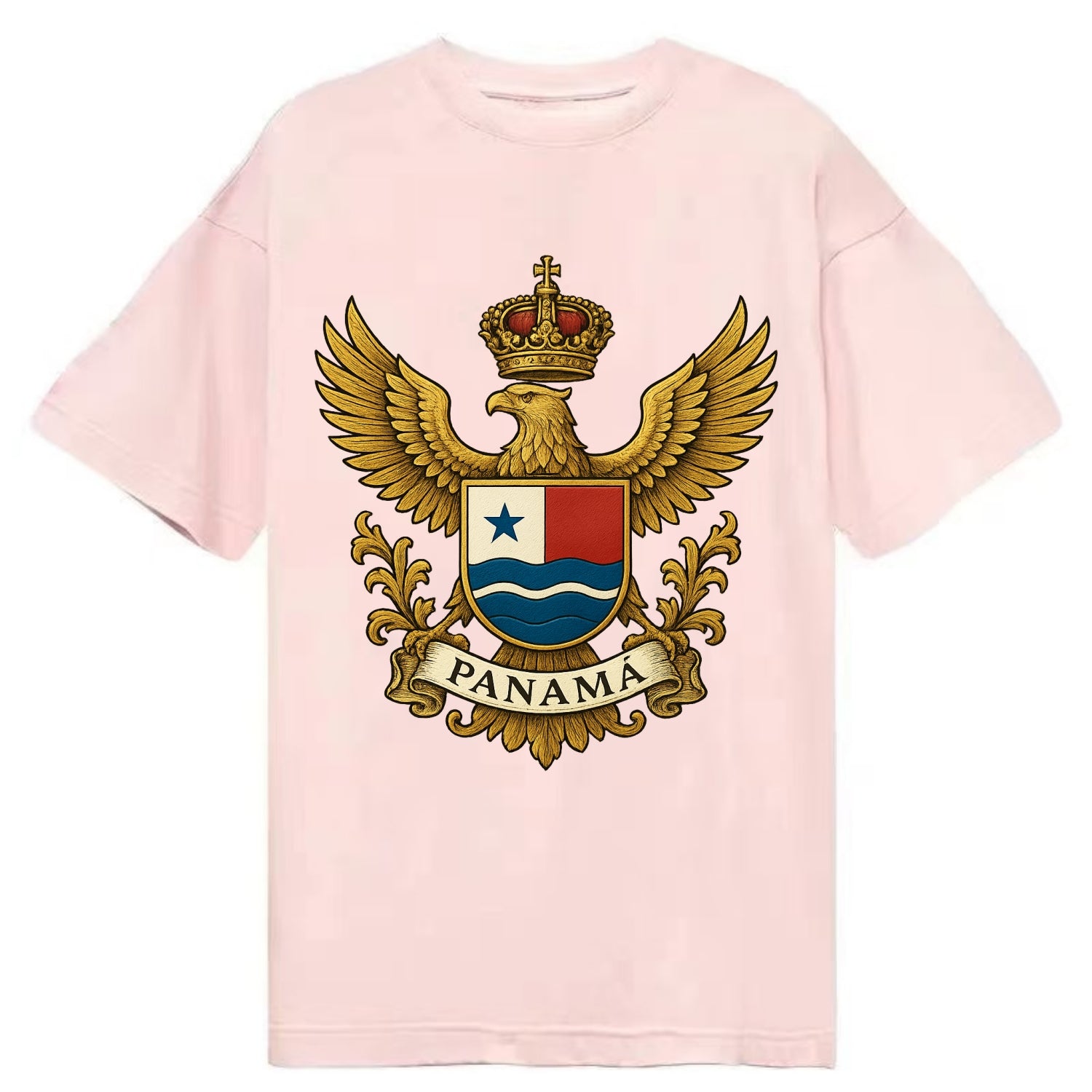 Panama Heritage Badge  - Classic T-shirt - Pink