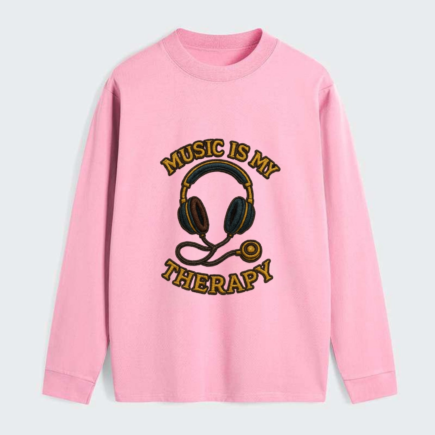 Music Is My Therapy  - Classic Long Sleeve Shirt - Pink