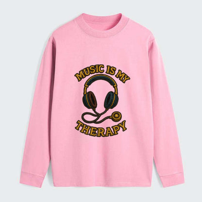 Music Is My Therapy  - Classic Long Sleeve Shirt - Pink