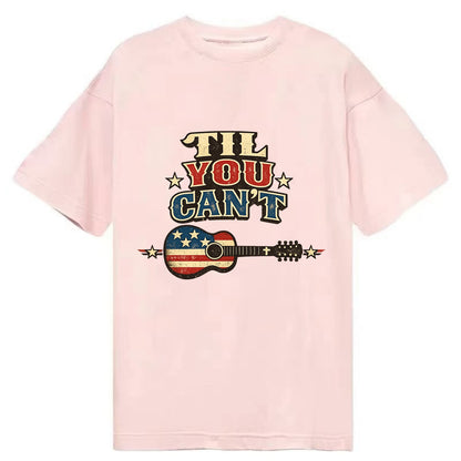 Til You Cant - Flag Guitar - Classic T-shirt - Pink
