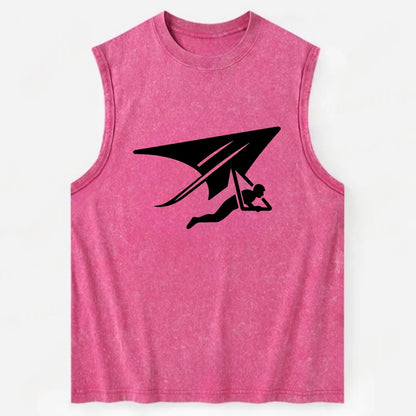 Hang glider soaring - Vintage Washed Tank - Pink