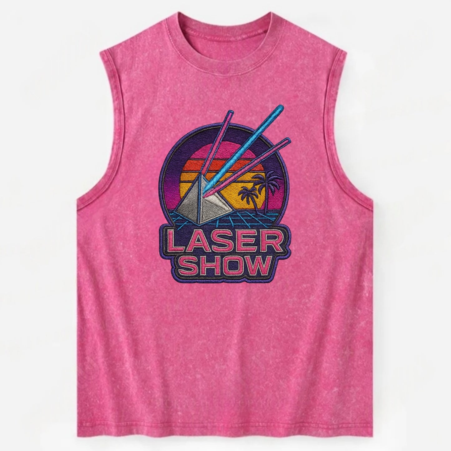 Laser Show - Vintage Washed Tank - Pink