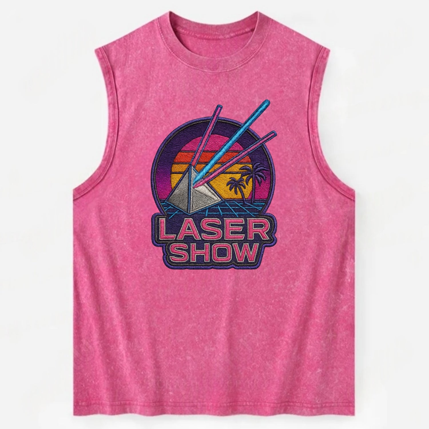 Laser Show - Vintage Washed Tank - Pink