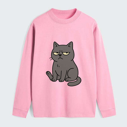 The Cat Judging Silently - Classic Long Sleeve Shirt - Pink