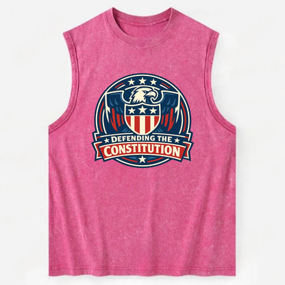 Defend Constitution - Vintage Washed Tank - Pink