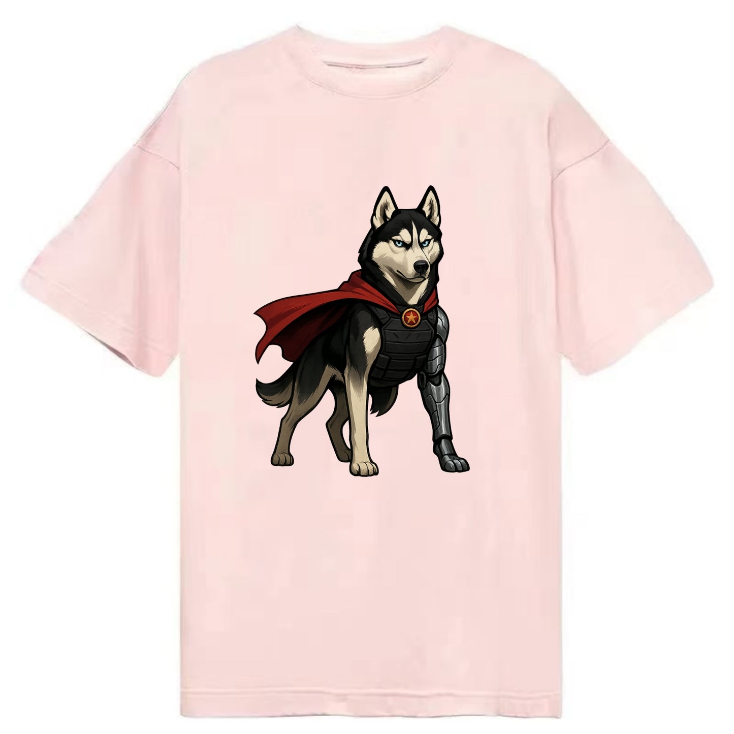 Siberian Husky Winter Soldier  - Classic T-shirt - Pink