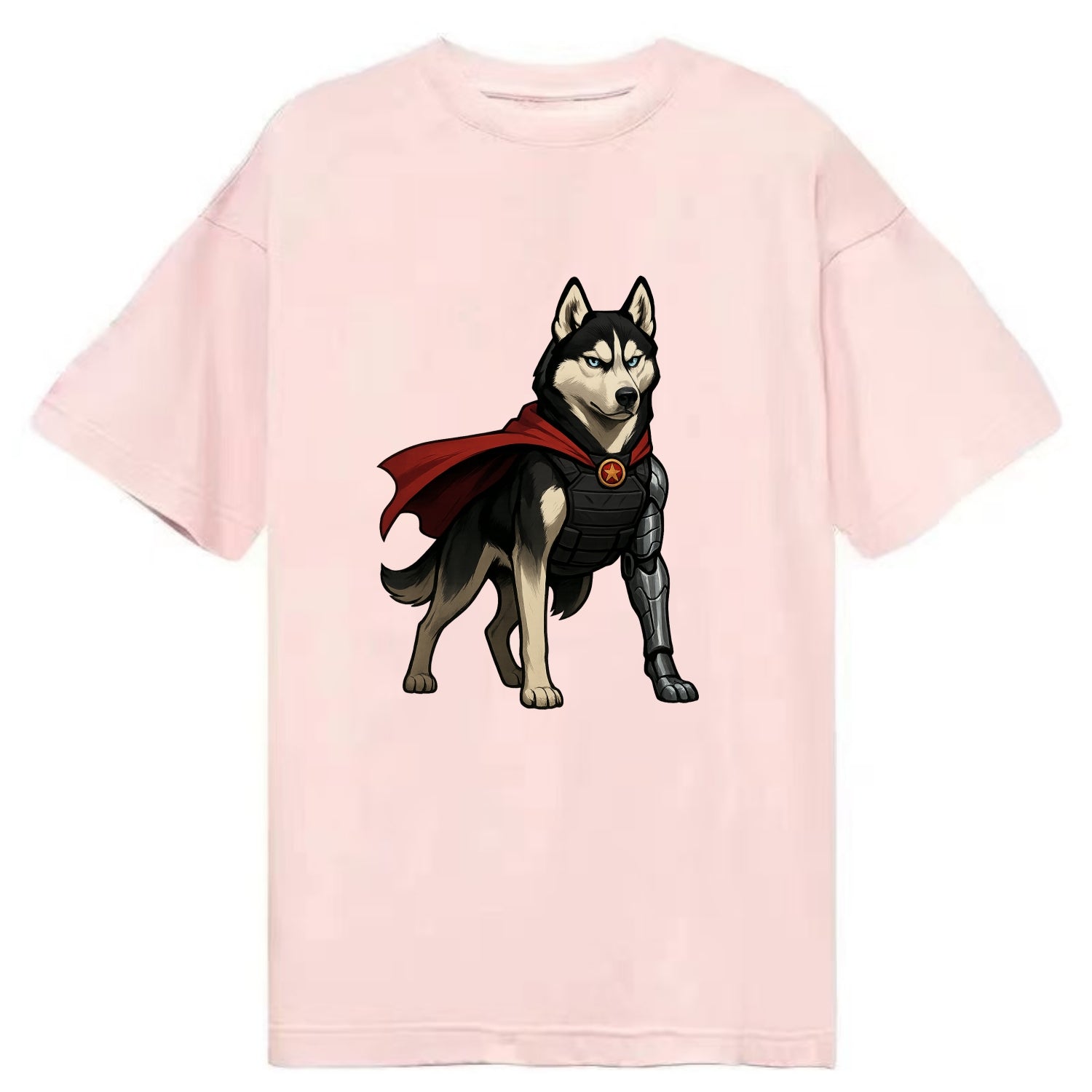 Siberian Husky Winter Soldier  - Classic T-shirt - Pink