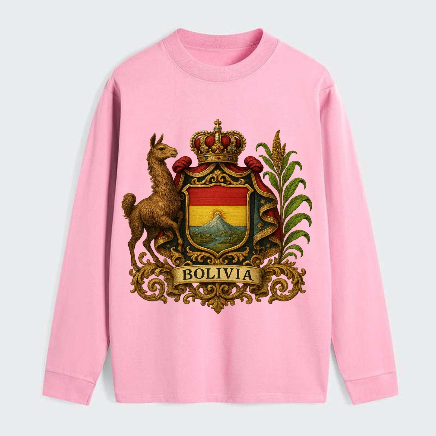 Bolivia Royal Logo  - Classic Long Sleeve Shirt - Pink