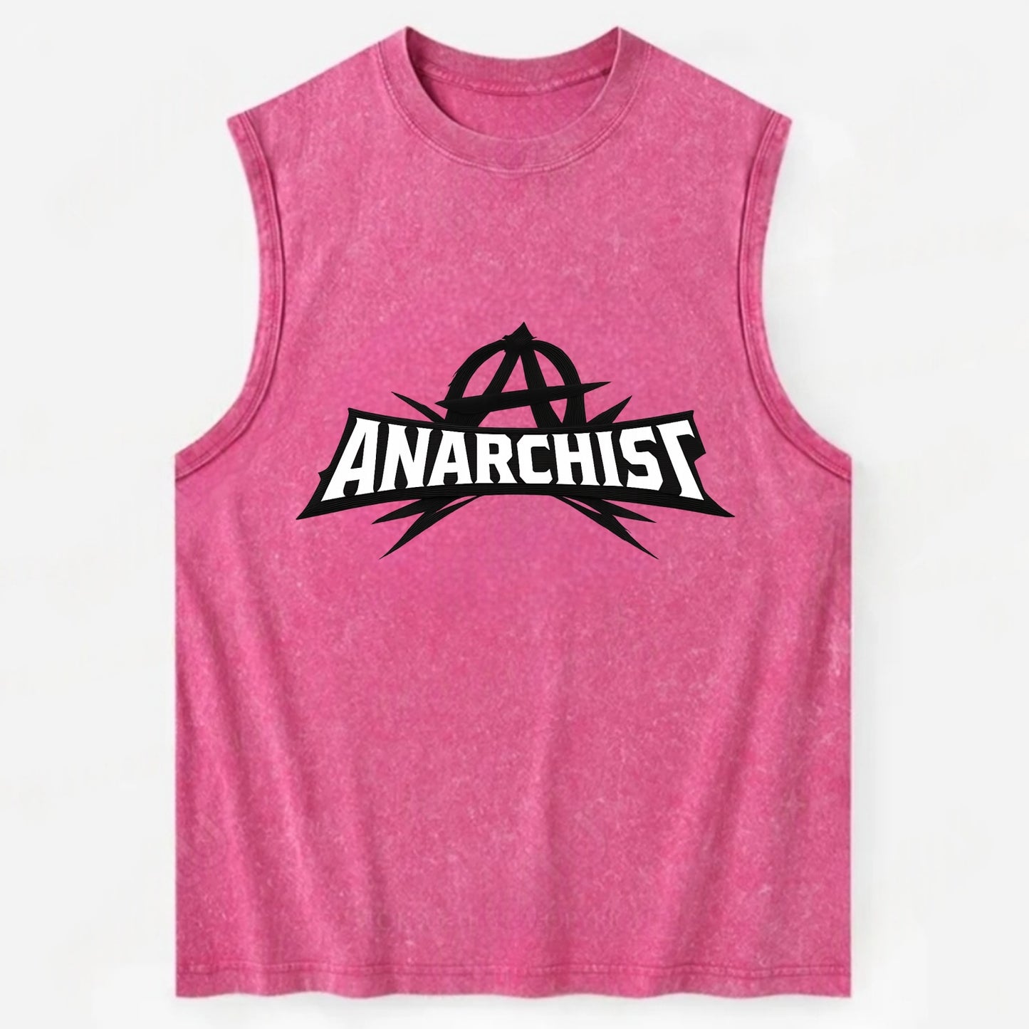 Bold typography design - "ANARCHIST" - no masters, self-governed - Vintage Washed Tank - Pink