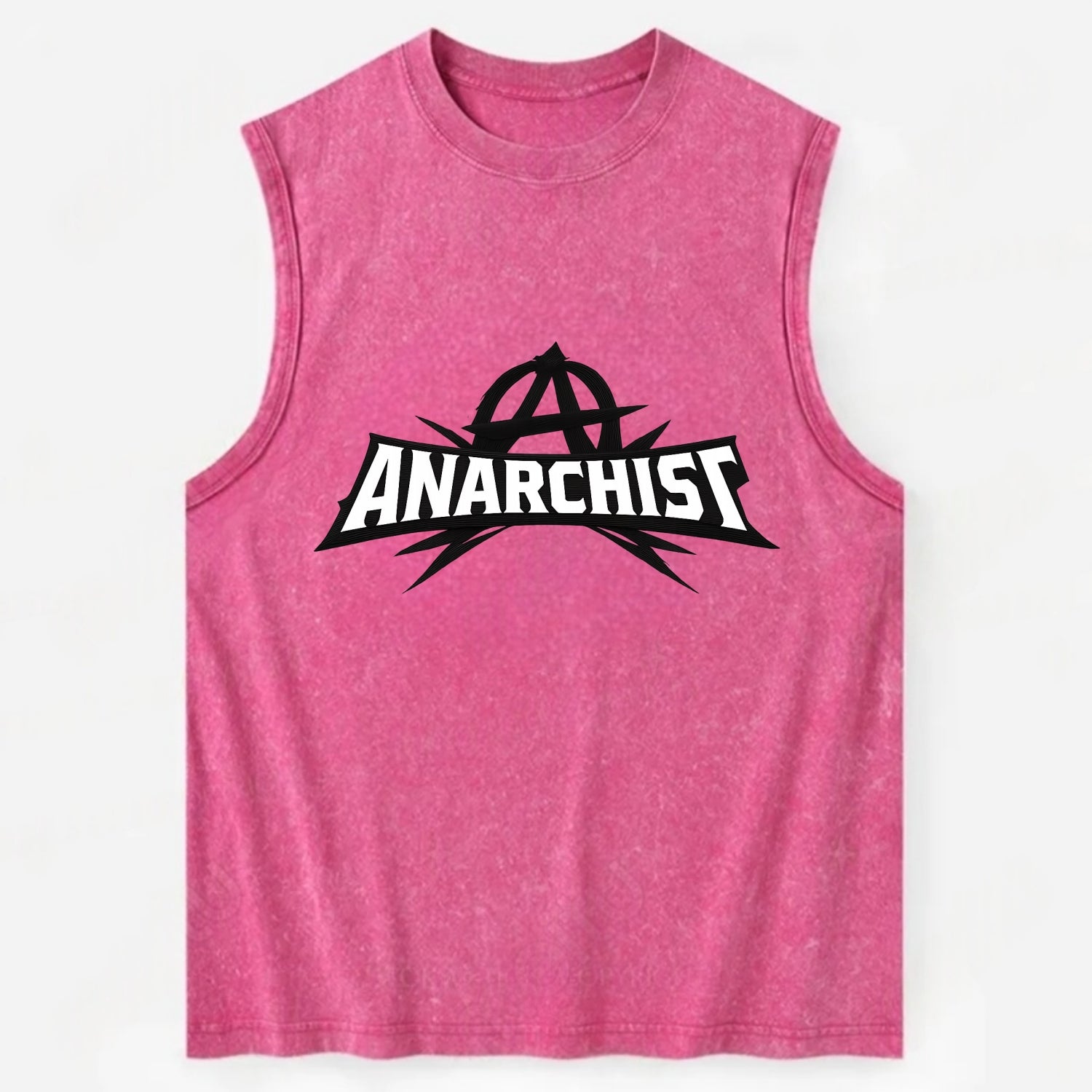 Bold typography design - "ANARCHIST" - no masters, self-governed - Vintage Washed Tank - Pink