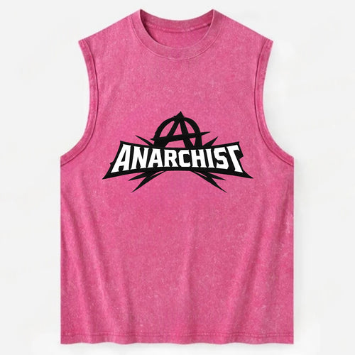 Bold typography design - ANARCHIST - no masters, self-governed - Vintage Washed Tank