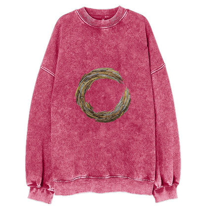 Enso Circle - Vintage Sweatshirt - Pink