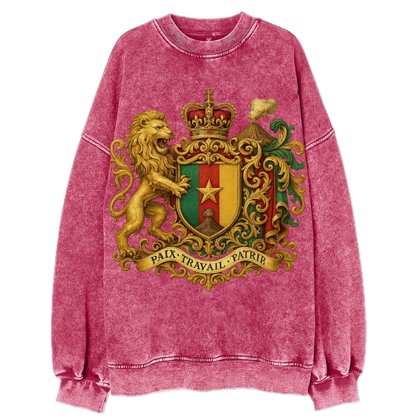 Cameroon Royal Logo  - Vintage Sweatshirt - Pink