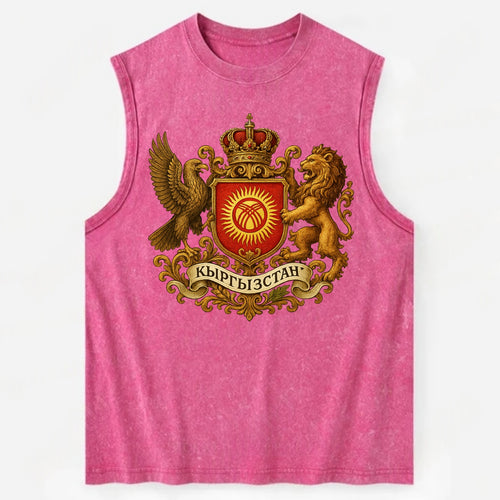 Kyrgyzstan Tunduk Emblem  - Vintage Washed Tank