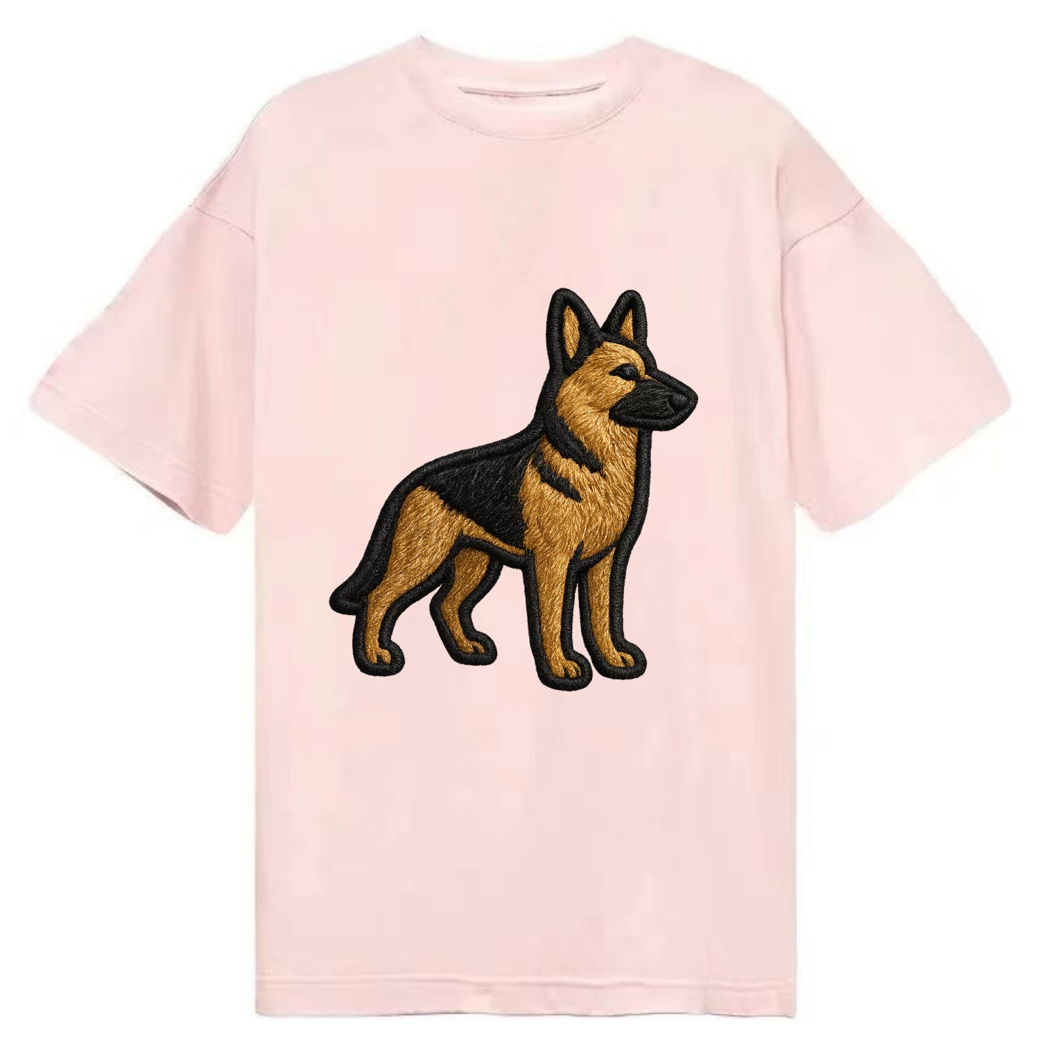 German Shepherd - Trendy minimal silhoue - Classic T-shirt - Pink