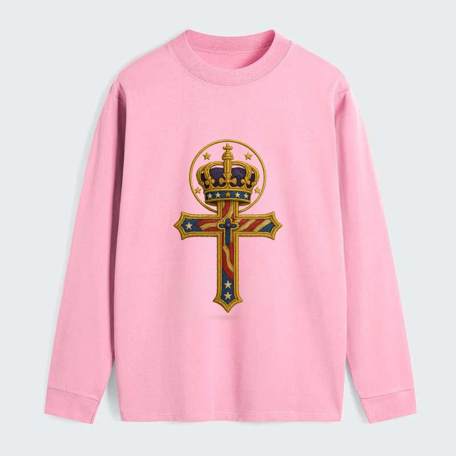 Cross and Crown  - Classic Long Sleeve Shirt - Pink