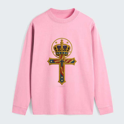 Cross and Crown  - Classic Long Sleeve Shirt - Pink