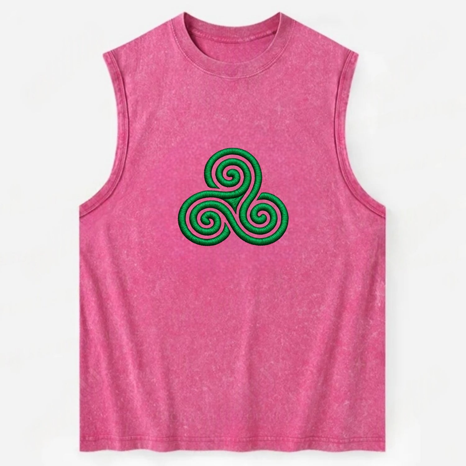Triple Spiral - Vintage Washed Tank - Pink