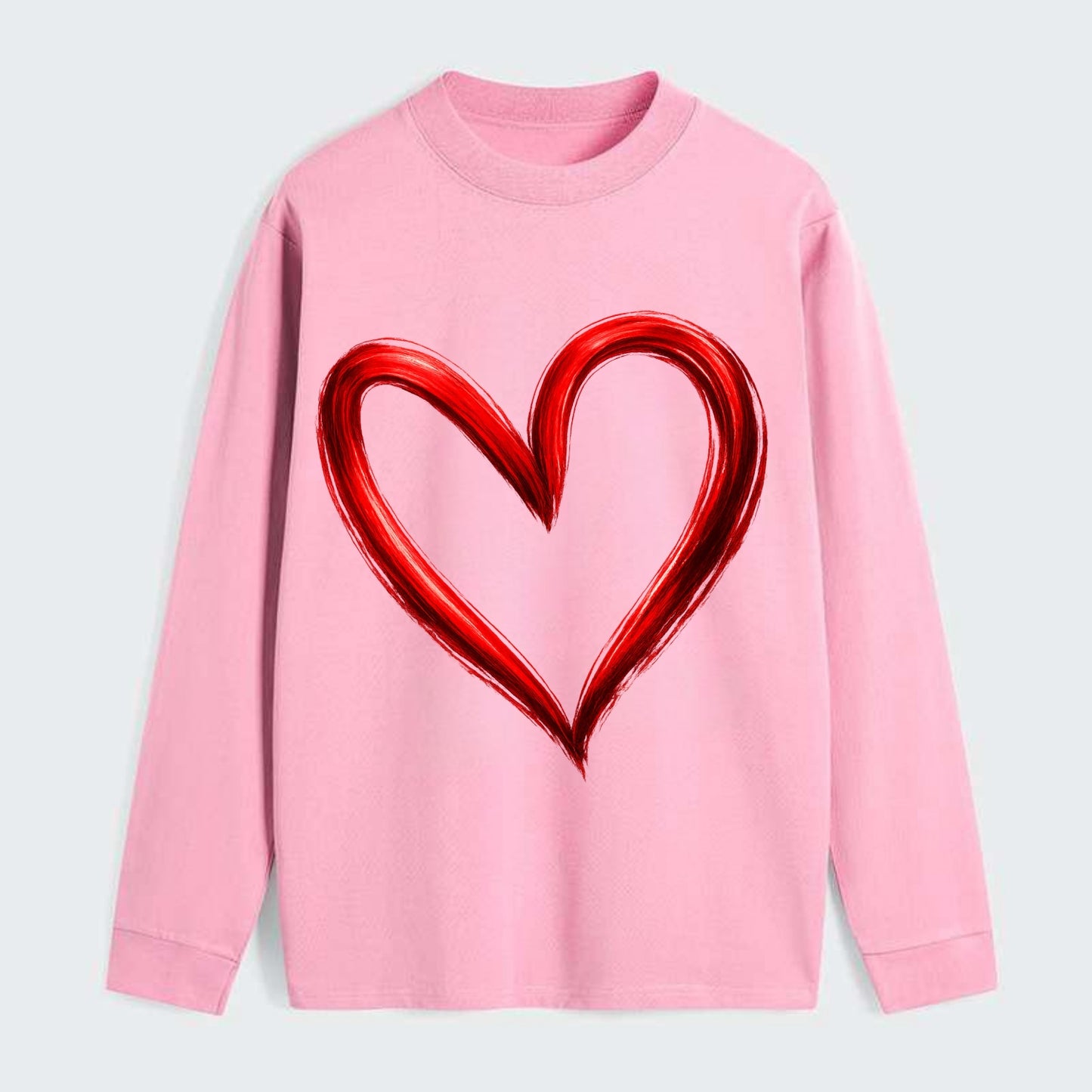 Love Heart - Classic Long Sleeve Shirt - Pink